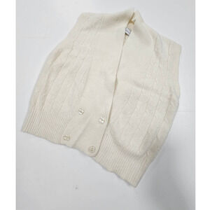 Vintage Nordstrom Townsquare  lambswool Cable knit vest size medium